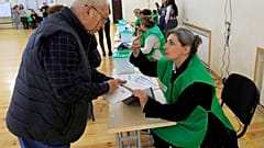 Bureau de vote en Géorgie, 26 octobre 2024.