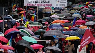 A békéért tüntettek Rómában