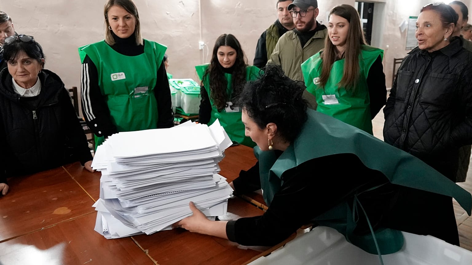 подсчет голосов в Грузии