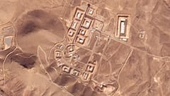 This satellite photo from Planet Labs PBC shows damaged buildings at Iran's Khojir military base outside of Tehran, Iran, Saturday, Oct. 26, 2024. 