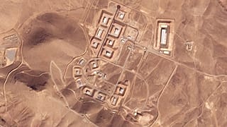 This satellite photo from Planet Labs PBC shows damaged buildings at Iran's Khojir military base outside of Tehran, Iran, Saturday, Oct. 26, 2024. 