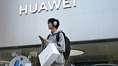 Pekin'deki bir Huawei mağazası