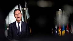 NATO Genel Sekreteri Mark Rutte, Brüksel'deki NATO karargahında konuşuyor, 28 Ekim 2024
