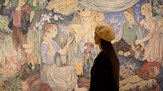 Enstalasyon görünümü. Tove Jansson: Kırsalda Parti, 1947 (detay). HAM Helsinki Sanat Müzesi. 