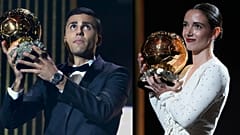Rodri et Aitana Bonmati, lauréats du Ballon d'Or 2024.
