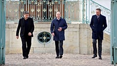 Keine Einigkeit in Wirtschaftsfragen? Robert Habeck, Olaf Scholz und Christian Lindner - ARCHIV