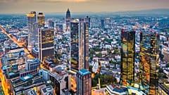 Luftaufnahme von Frankfurt, Deutschland