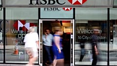 Library photo of an HSBC branch in London. HSBC is Europe's largest bank.