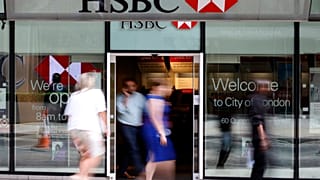 Library photo of an HSBC branch in London. HSBC is Europe's largest bank.
