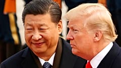 Le président chinois Xi Jinping et le candidat républicain américain Donald Trump.