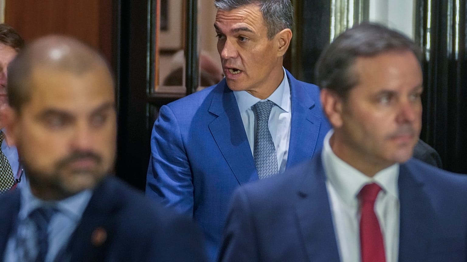Pedro Sánchez durante su visita a la India.
