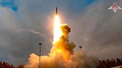 Кадр из видео пресс-службы Министерства обороны РФ: испытательный пуск межконтинентальной баллистической ракеты "Ярс", 29 октября 2024 г, 