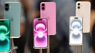 The Apple iPhone 16 model seen on display at the Apple Fifth Avenue store in New York