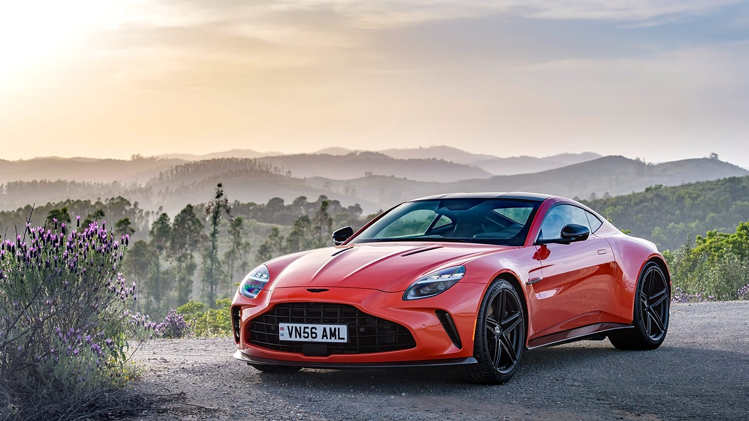Park edilmiş bir Aston Martin araba