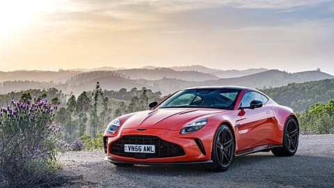 A parked Aston Martin car