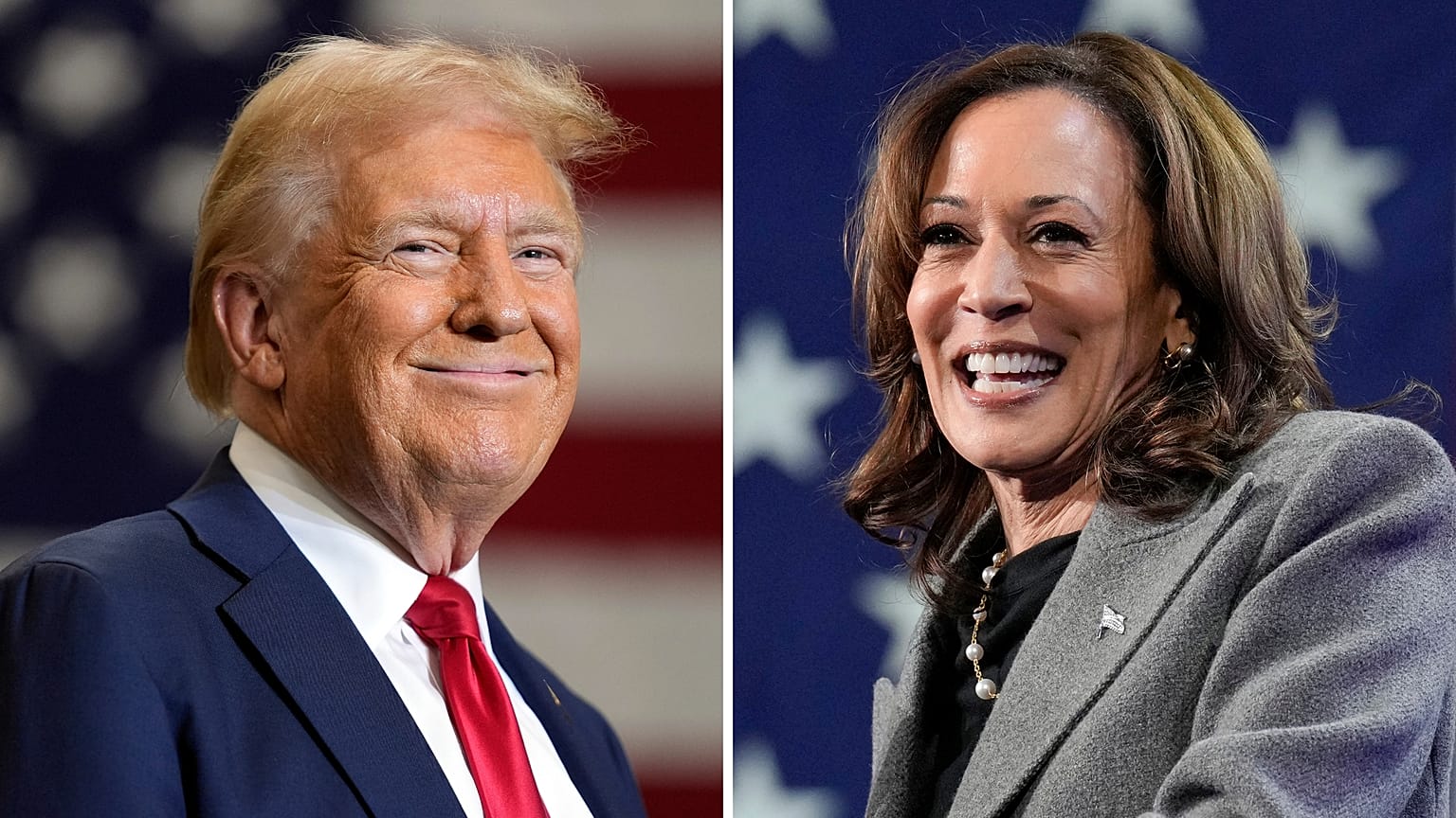 ABD başkan adayları Donald Trump ve Kamala Harris.
