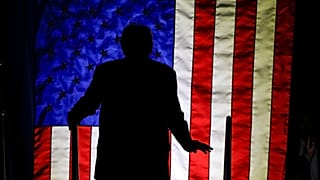 Republican presidential nominee former President Donald Trump arrives at a campaign rally at Rocky Mount Event Center, Wednesday, Oct. 30, 2024, in Rocky Mount, N.C.
