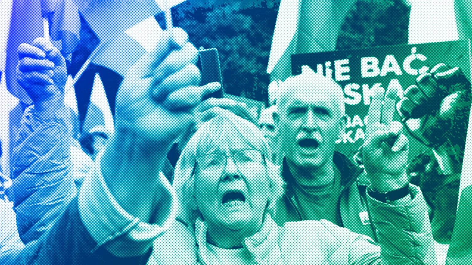 Backers of the right-wing opposition party Law and Justice take part in a protest ally against the policies of PM Donald Tusk's Cabinet in Warsaw, 14 September 2024