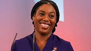 Britanya Parlamento Üyesi Kemi Badenoch, muhalefetteki Muhafazakâr Parti'nin yeni lideri olarak seçilmesinin ardından 2 Kasım 2024 Cumartesi günü Londra'da bir konuşma yaptı.