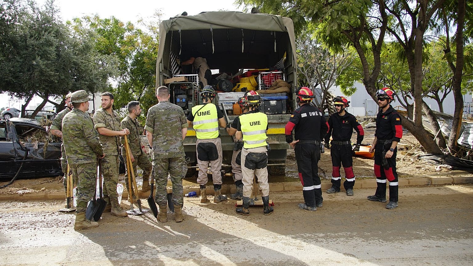 El Ejército en la UME en las tareas de rescate en Valencia tras la DANA.