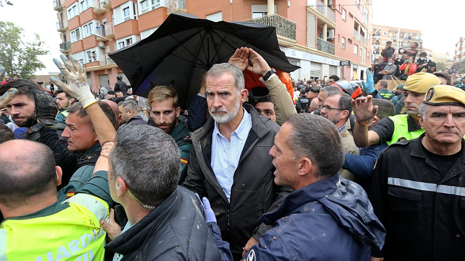 El rey Felipe VI increpado