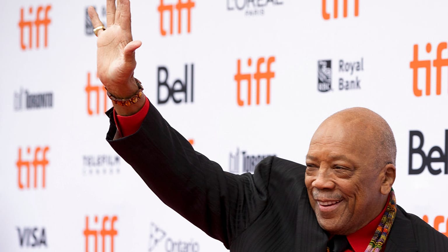 Quincy Jones a Torontói Nemzetközi Filmfesztiválon, 2018. szeptember 9-én