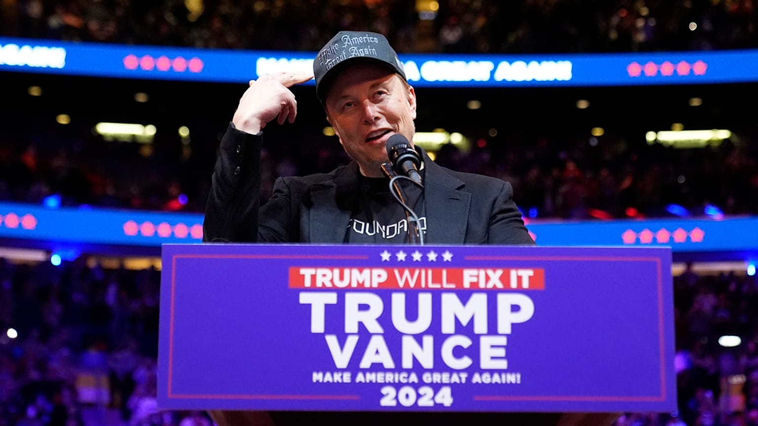Elon Musk au Madison Square Garden de New York, le 27 octobre 2024.
