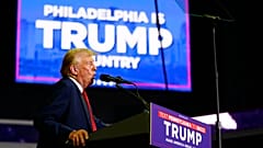 Donald Trump durante un mitin. 