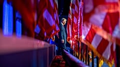 ABD'de Cumhuriyetçilerin desteklediği eski Başkan Donald Trump, Florida, West Palm Beach'teki Kongre Merkezi'nde düzenlenen seçim takibi partisinde, 6 Kasım 2024.