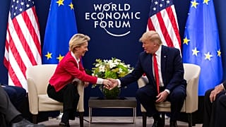 Дональд Трамп  c Урсулой фон дер Ляйен на Всемирном экономическом форуме, 21 января 2020 года!