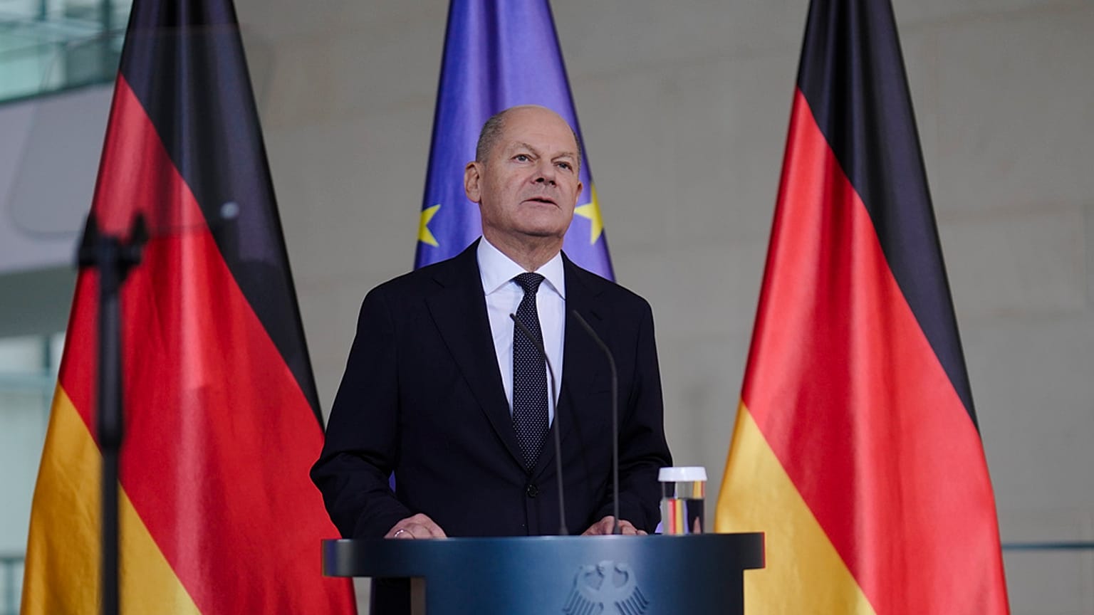 Le chancelier allemand Olaf Scholz à Berlin, Allemagne, le 6 novembre 2024.