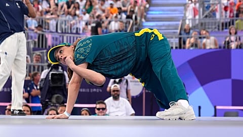 File: Australia's Rachael Gunn, known as B-Girl Raygun, competes at the 2024 Summer Olympics, Aug. 9, 2024, in Paris, France