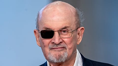 File photo: Author Salman Rushdie at an event in Frankfurt, Germany, Friday, Oct. 20, 2023.