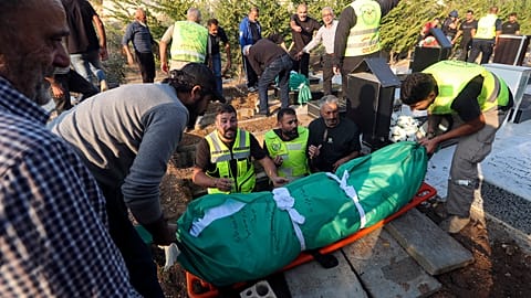 The aftermath of Israeli strikes
