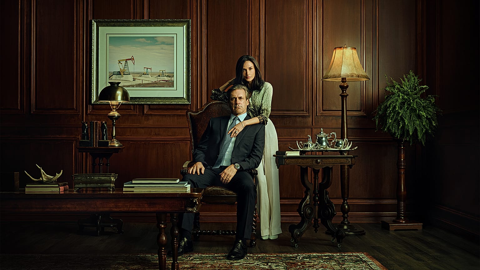 Demi Moore ve Jon Hamm "Landman" dizisinde.