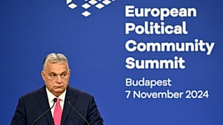 Orbán Viktor az EPK budapesti csúcstalálkozójának záró sajtótájékoztatóján  - 2024. november 7. 