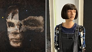 El robot humanoide y su obra 'AI God'