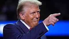 Republican presidential nominee former President Donald Trump speaks at a campaign rally at Van Andel Arena, Tuesday, Nov. 5, 2024, in Grand Rapids, Mich