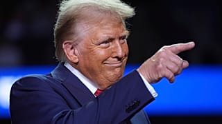Republican presidential nominee former President Donald Trump speaks at a campaign rally at Van Andel Arena, Tuesday, Nov. 5, 2024, in Grand Rapids, Mich
