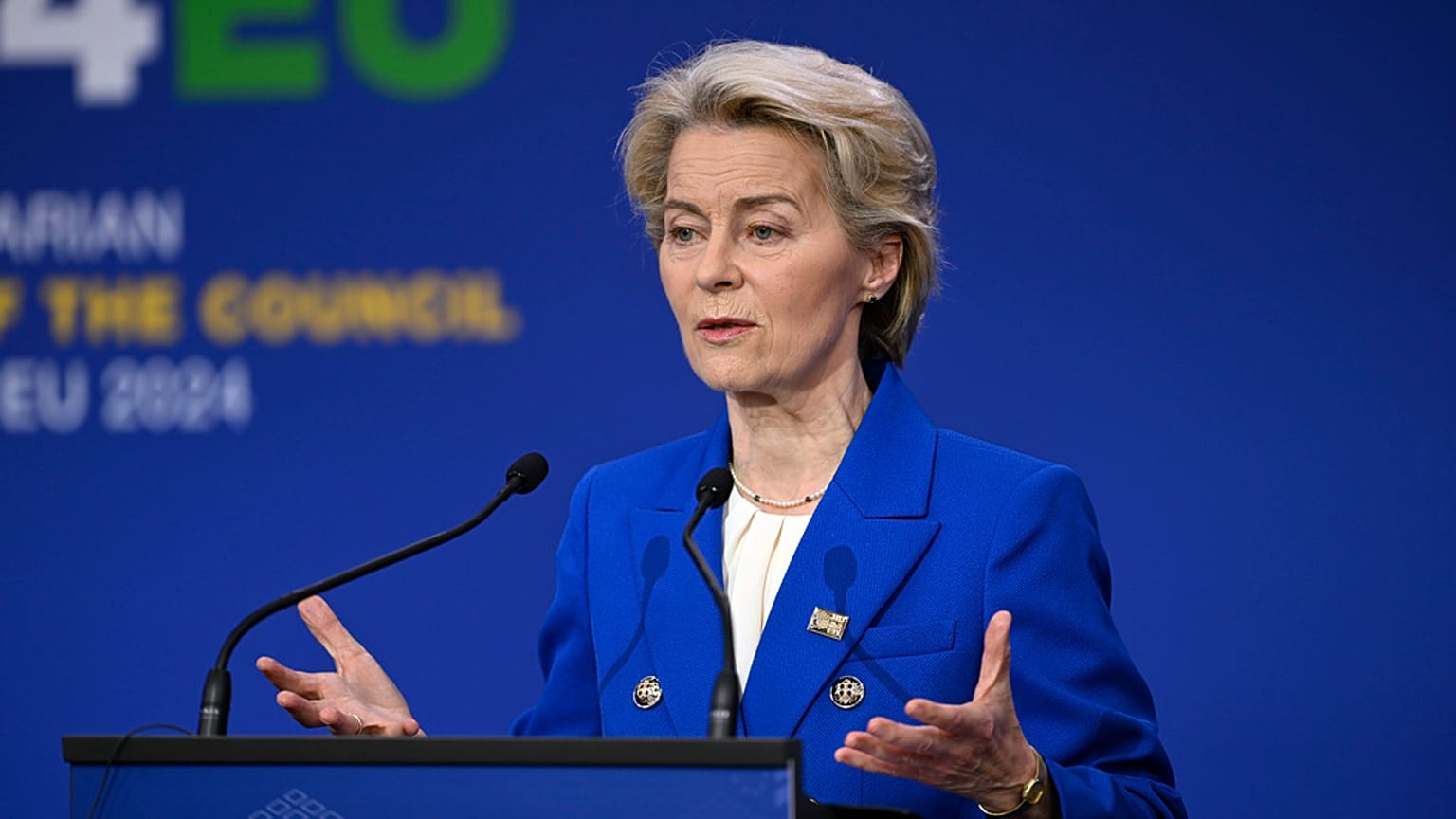 Ursula von der Leyen Budapesten, 2024. november 8-án