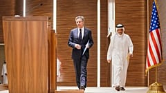 آنتونی بلینکن و وزیر خارجه قطر