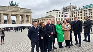 La líder de la oposición bielorrusa Sviatlana Tsikhanouskaya visita Berlín con motivo del 35. aniversario de la caída del Muro de Berlín, 08.11.24, Berlín.