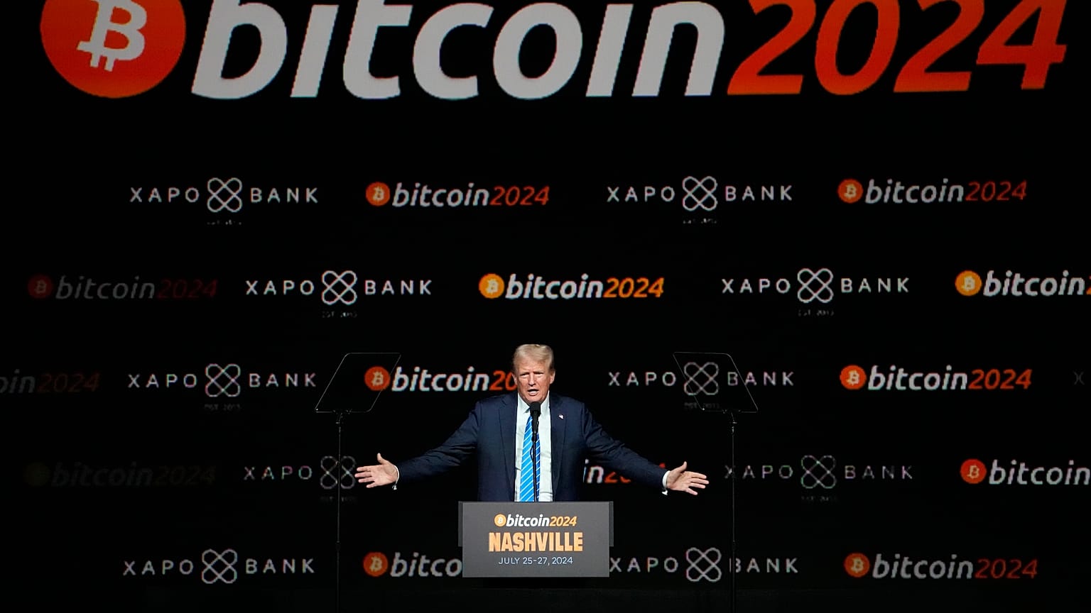 Ahora el Presidente electo Donald Trump habla en la Conferencia Bitcoin 2024 en julio