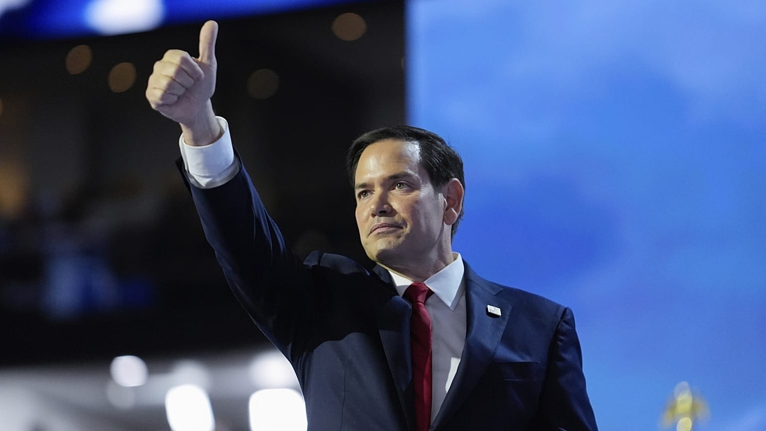 Marco Rubio egy júliusi floridai kampányrendezvényen