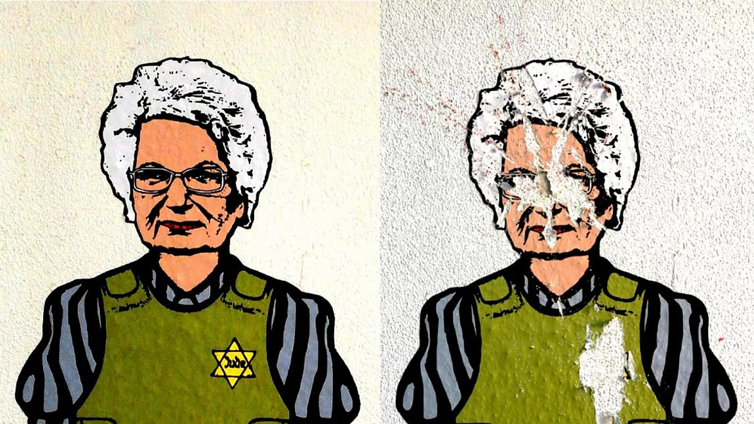 El mural representa a Liliana Segre, de 94 años, que fue nombrada senadora vitalicia en 2018.