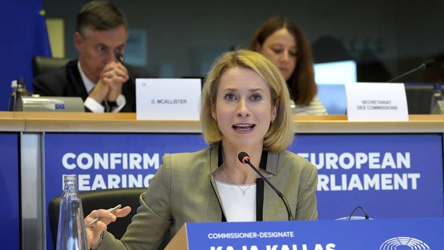 Kaja Kallas bei ihrer Anhörung im Europäischen Parlament