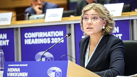 Henna Virkkunen during her confirmation hearing.