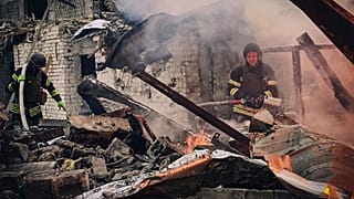 Imágenes del ataque ruso sobre la capital de Ucrania.