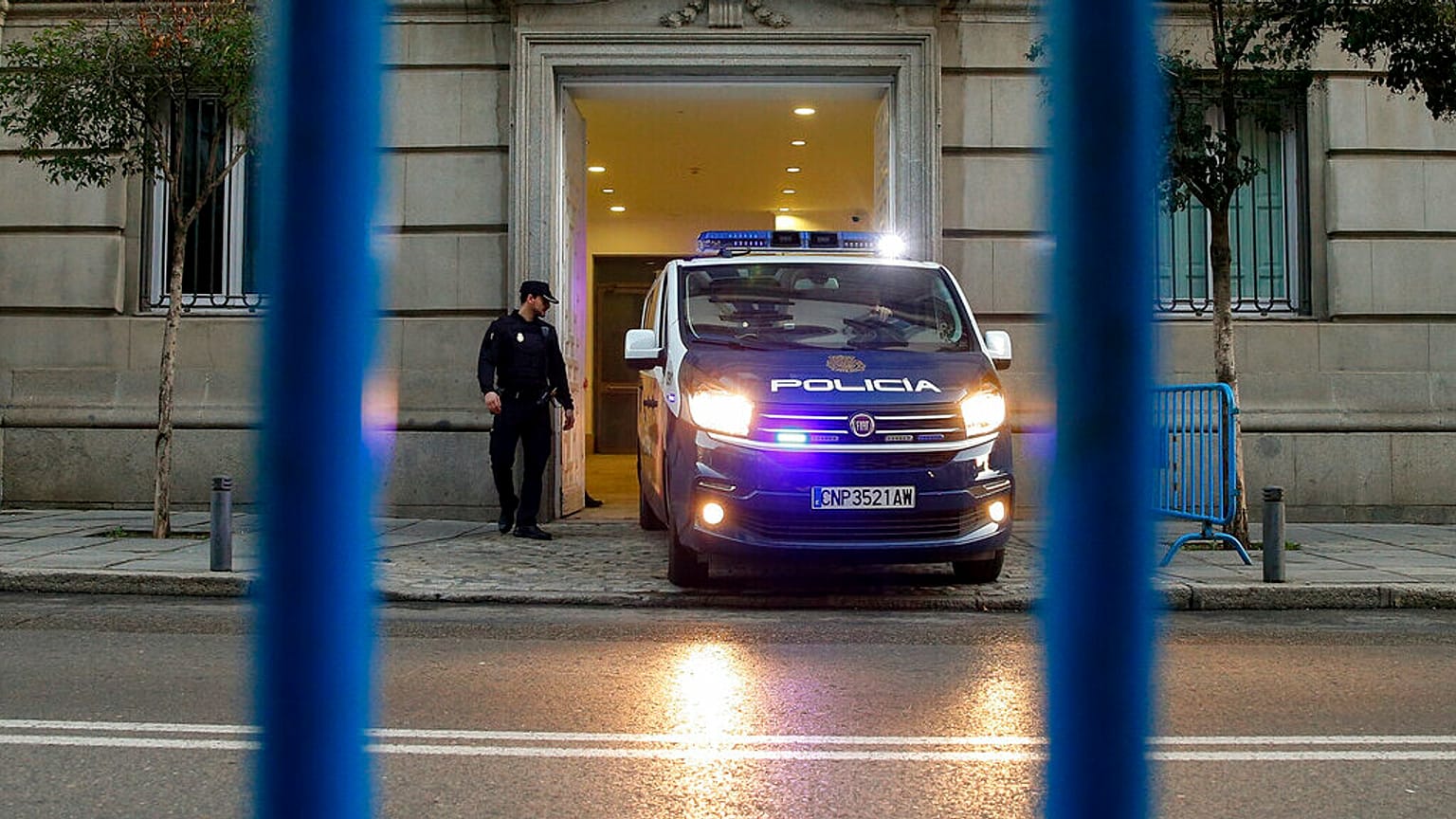 File photo: A Spanish National Police van arrives at the Spanish Supreme Court in Madrid, Wednesday, Feb. 13, 2019.