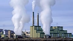ABD'de kömürle çalışan bir enerji santralinden buhar fışkırıyor. 